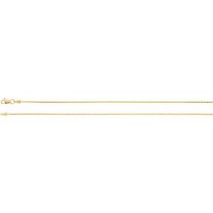 14K Yellow 1.5 mm Diamond-Cut Wheat 16" Chain