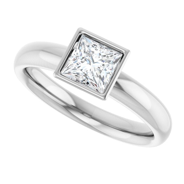 Bezel-Set Solitaire Engagement Ring