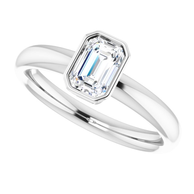 Bezel-Set Solitaire Engagement Ring