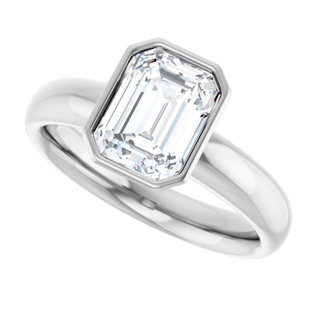 Bezel-Set Solitaire Engagement Ring