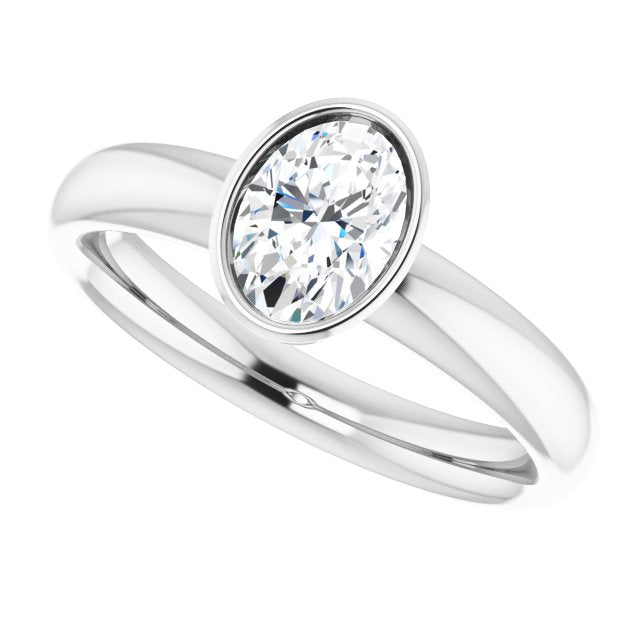 Bezel-Set Solitaire Engagement Ring