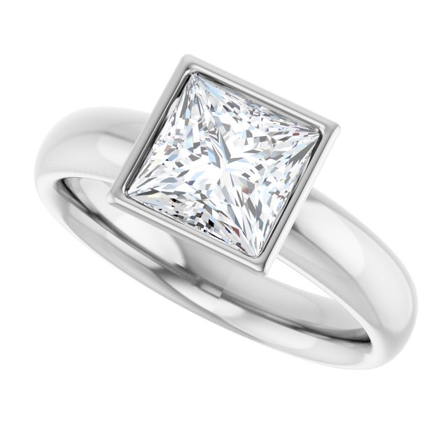 Bezel-Set Solitaire Engagement Ring