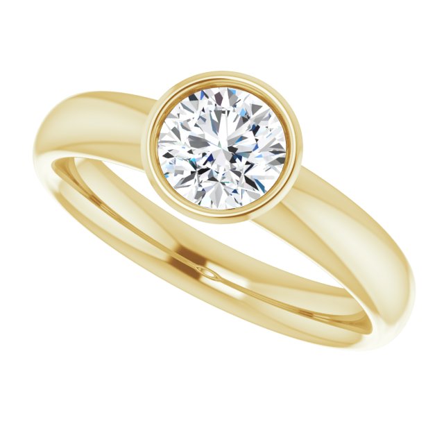 Bezel-Set Solitaire Engagement Ring