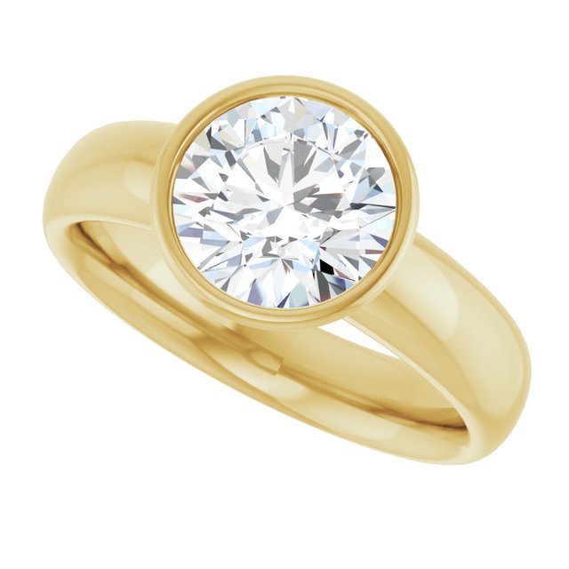 Bezel-Set Solitaire Engagement Ring
