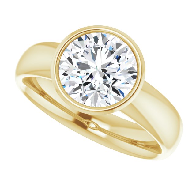 Bezel-Set Solitaire Engagement Ring