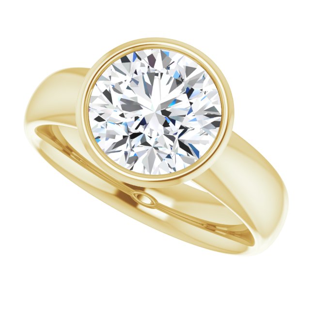 Bezel-Set Solitaire Engagement Ring