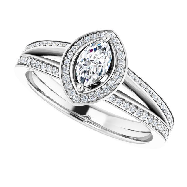 Halo-Style Engagement Ring