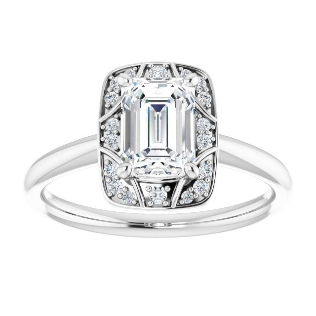 Vintage-Inspired Halo-Style Engagement Ring