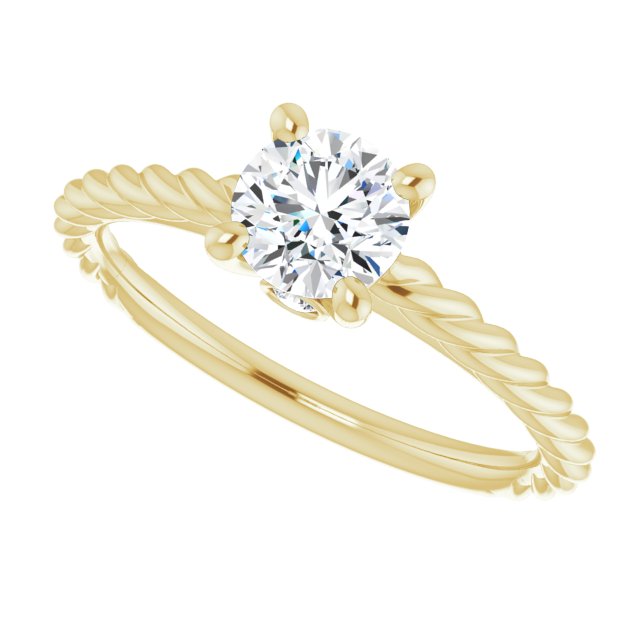 Solitaire Engagement Ring with Accent