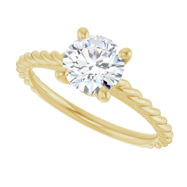 Solitaire Engagement Ring with Accent