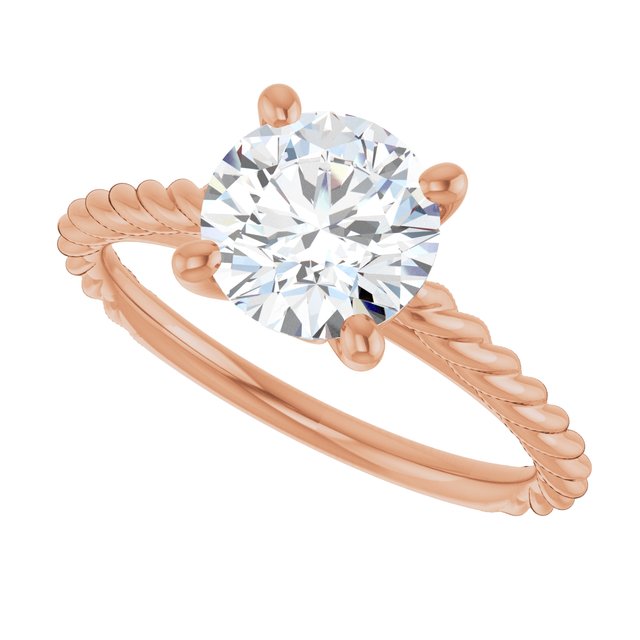 Solitaire Engagement Ring with Accent