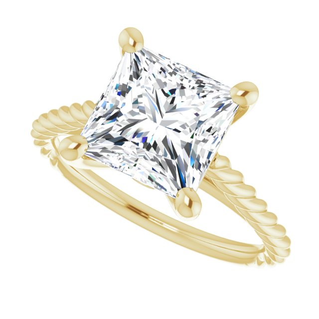 Solitaire Engagement Ring with Accent