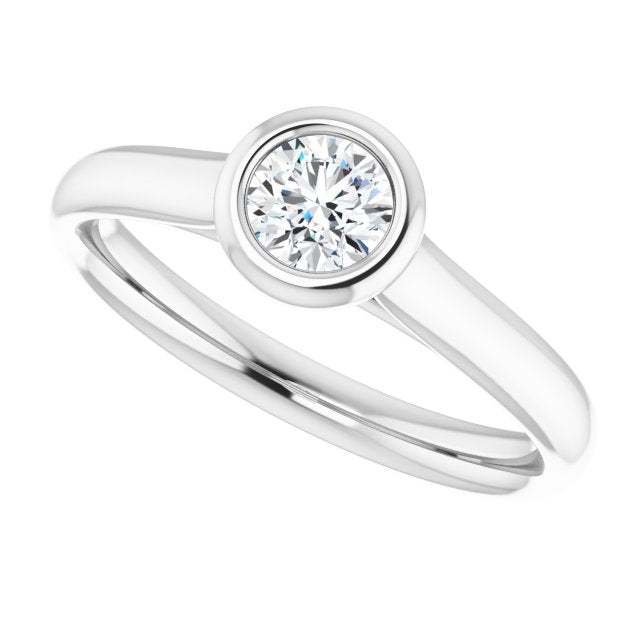Bezel-Set Solitaire Engagement Ring