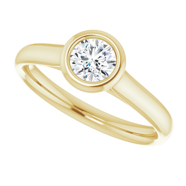 Bezel-Set Solitaire Engagement Ring