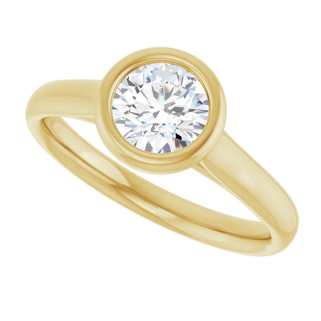 Bezel-Set Solitaire Engagement Ring