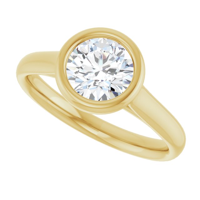 Bezel-Set Solitaire Engagement Ring
