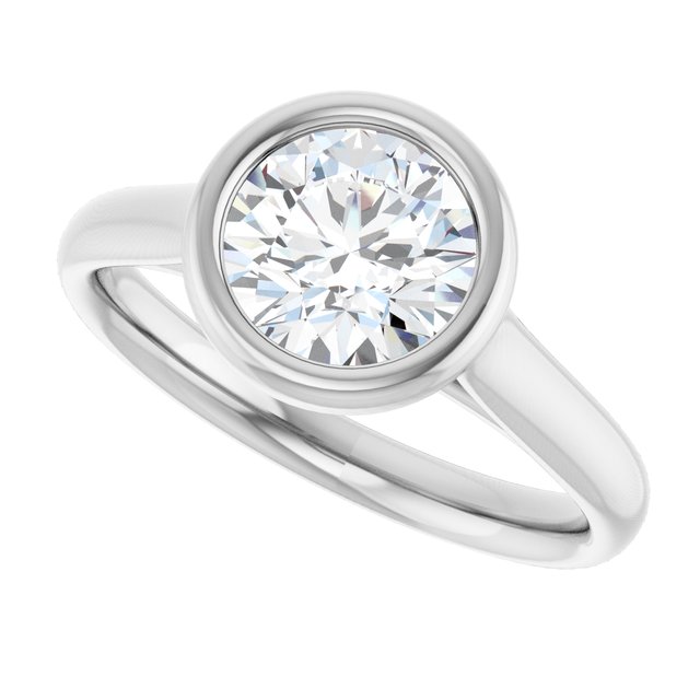 Bezel-Set Solitaire Engagement Ring