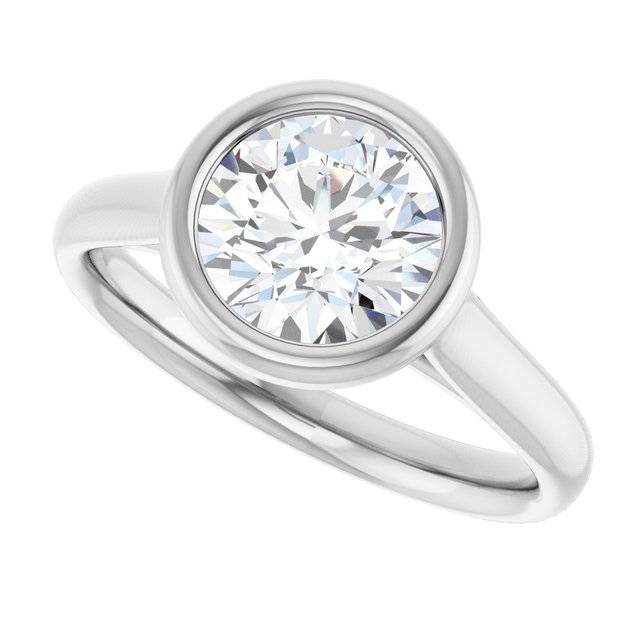 Bezel-Set Solitaire Engagement Ring