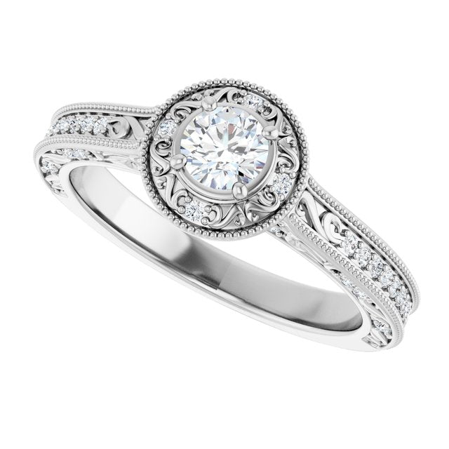 Halo-Style Engagement Ring