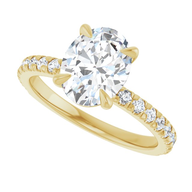 French-Set Engagement Ring
