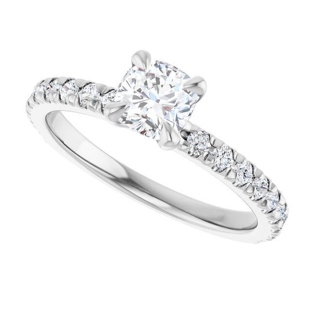 French-Set Engagement Ring