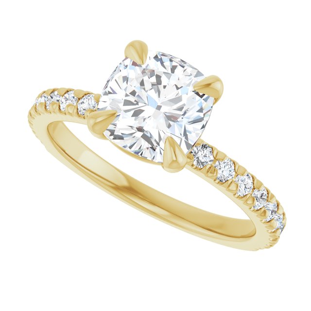 French-Set Engagement Ring