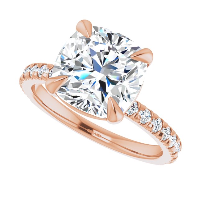 French-Set Engagement Ring