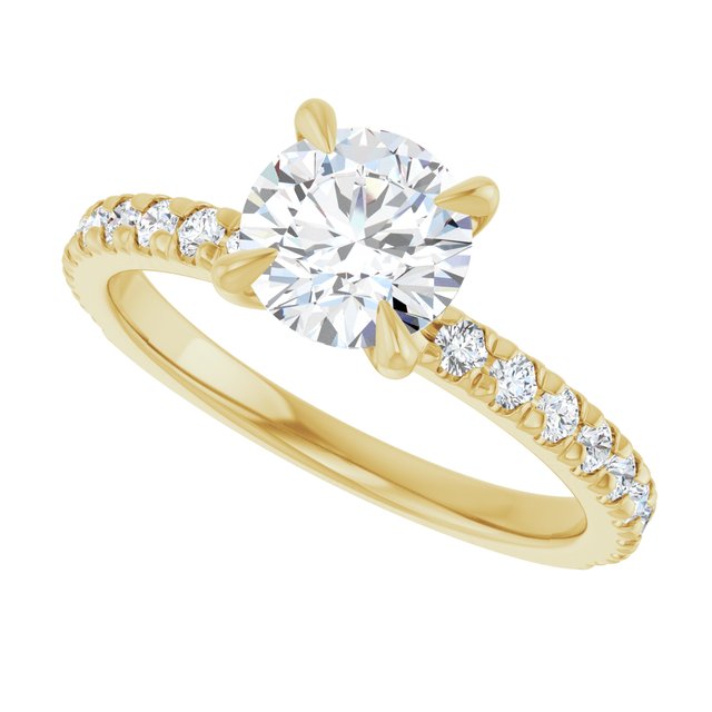 French-Set Engagement Ring