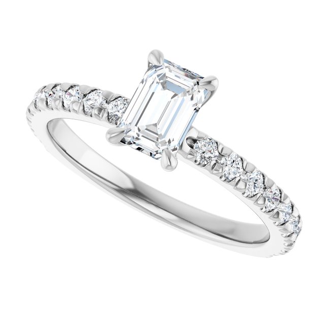 French-Set Engagement Ring