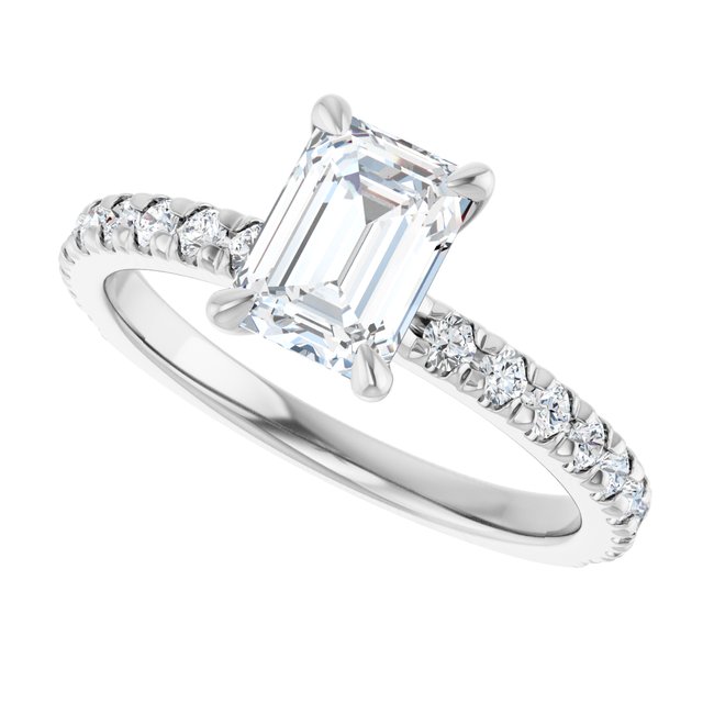 French-Set Engagement Ring