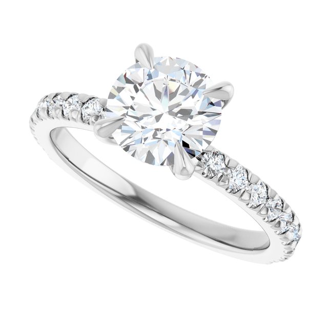 French-Set Engagement Ring