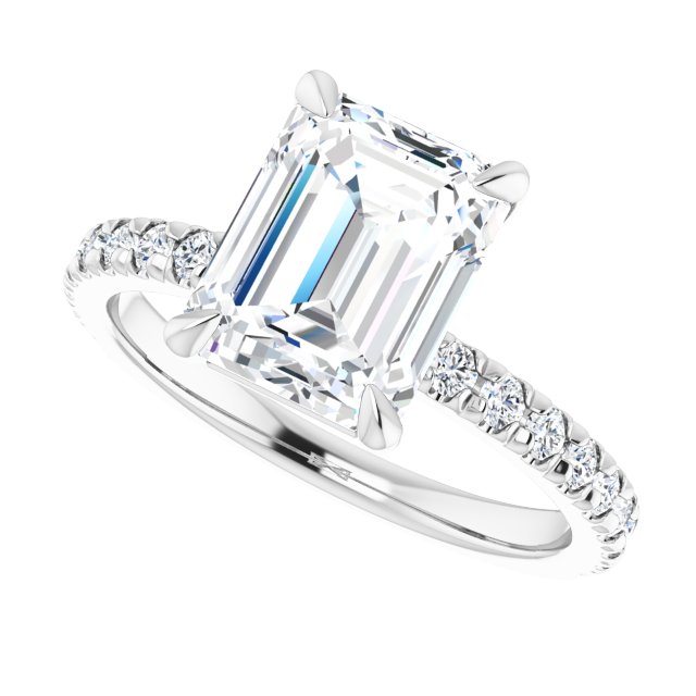 French-Set Engagement Ring
