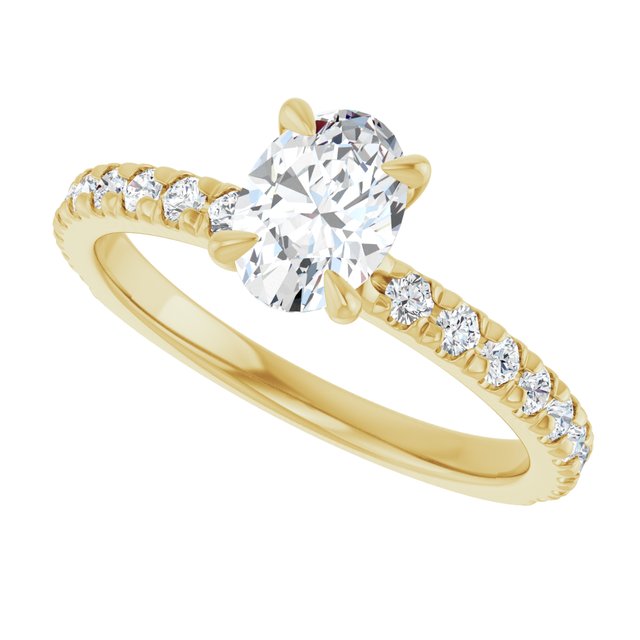 French-Set Engagement Ring