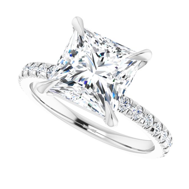 French-Set Engagement Ring