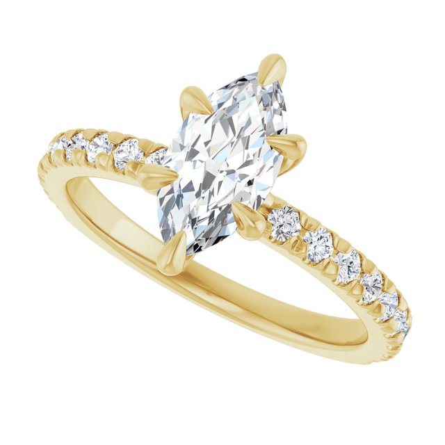 French-Set Engagement Ring