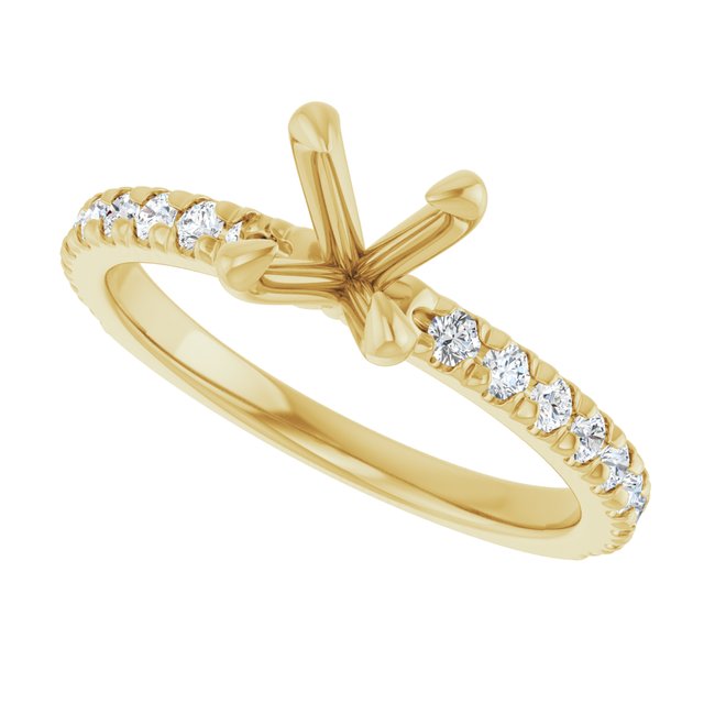 French-Set Engagement Ring