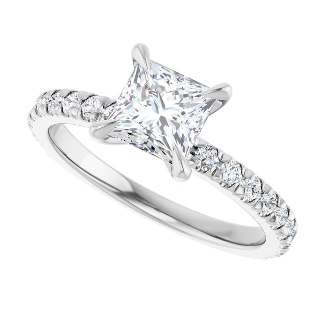French-Set Engagement Ring