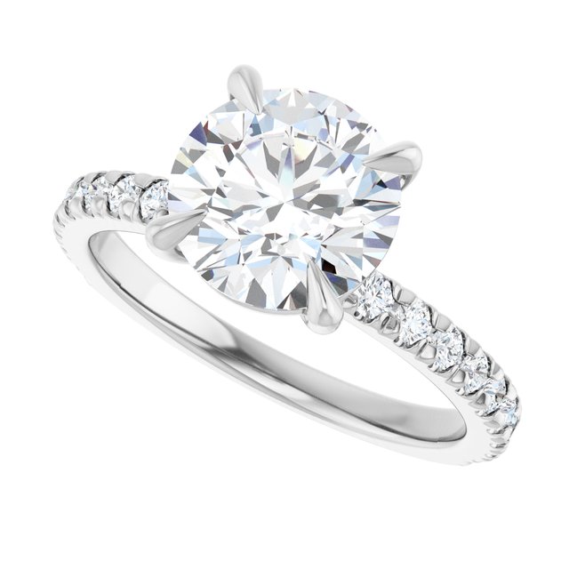 French-Set Engagement Ring