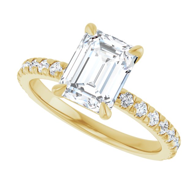 French-Set Engagement Ring