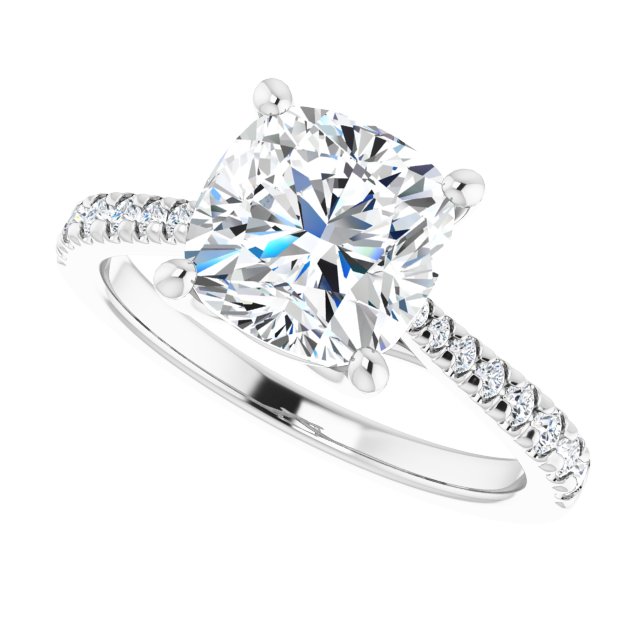 French-Set Engagement Ring