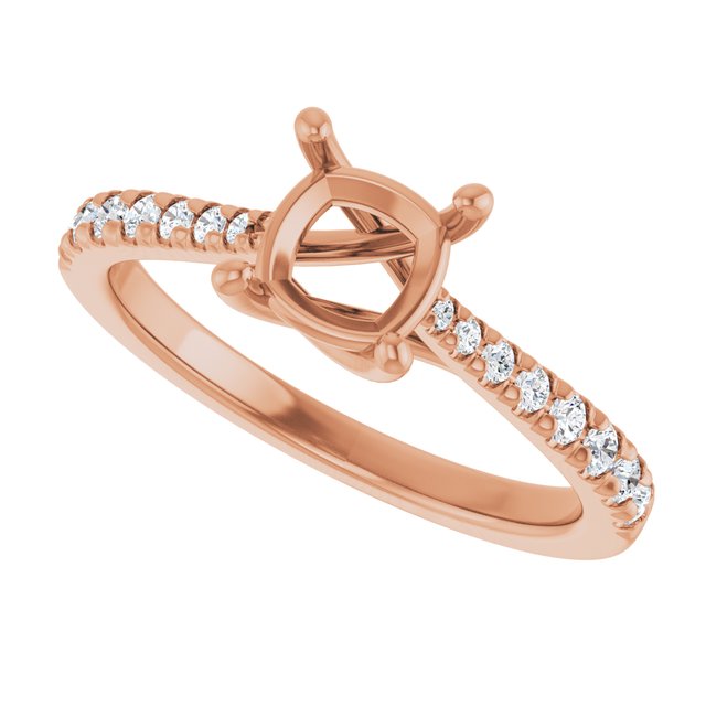 French-Set Engagement Ring