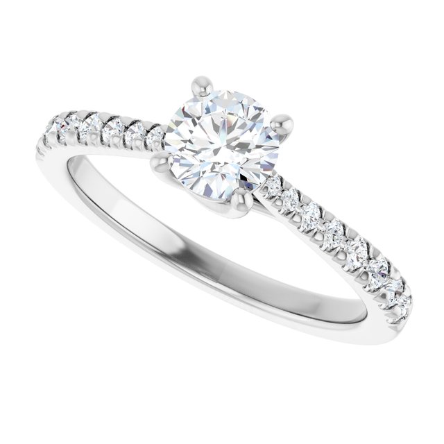 French-Set Engagement Ring