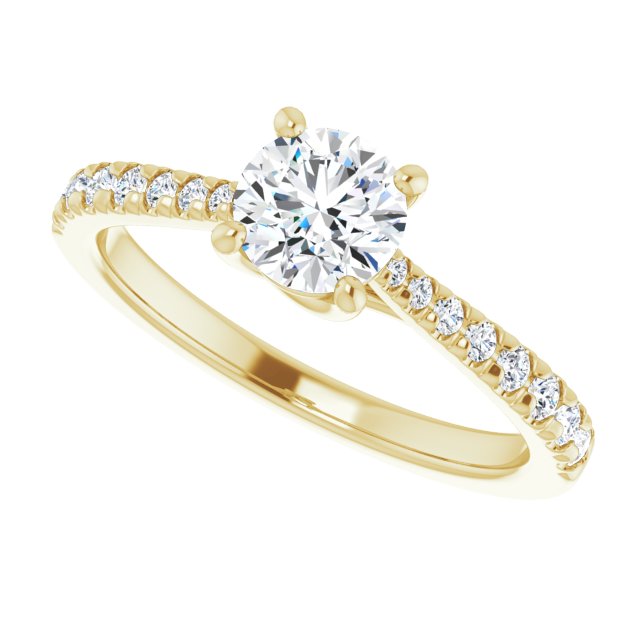 French-Set Engagement Ring