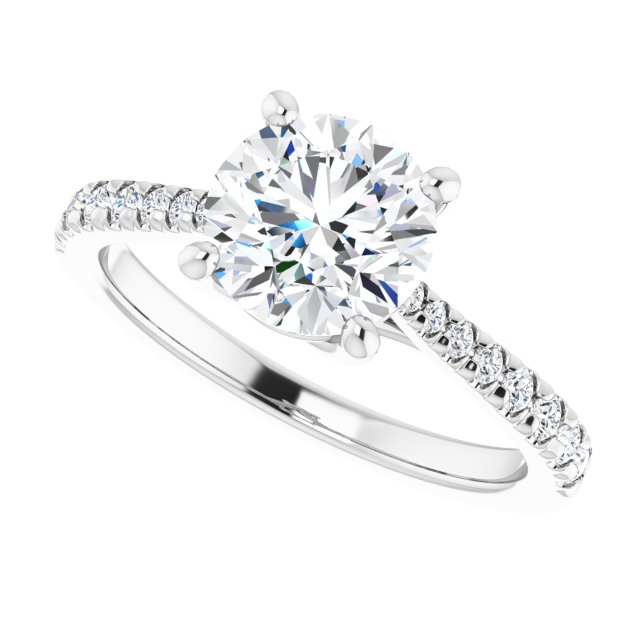 French-Set Engagement Ring