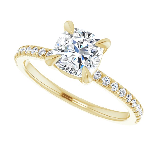 French-Set Engagement Ring