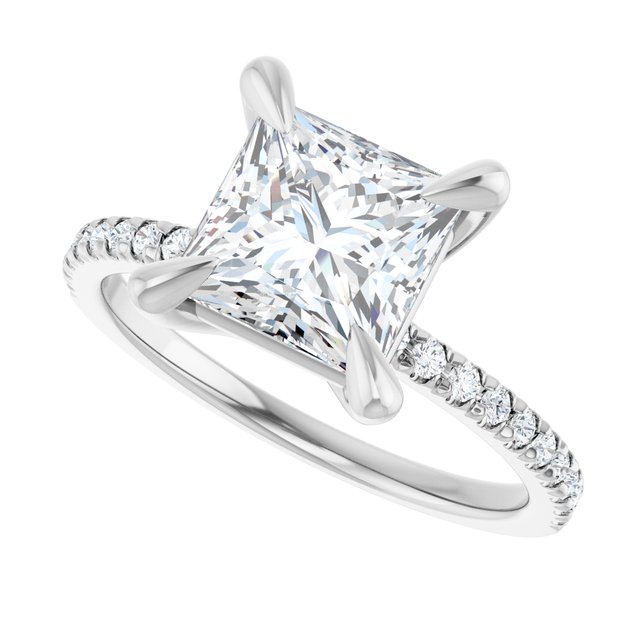French-Set Engagement Ring