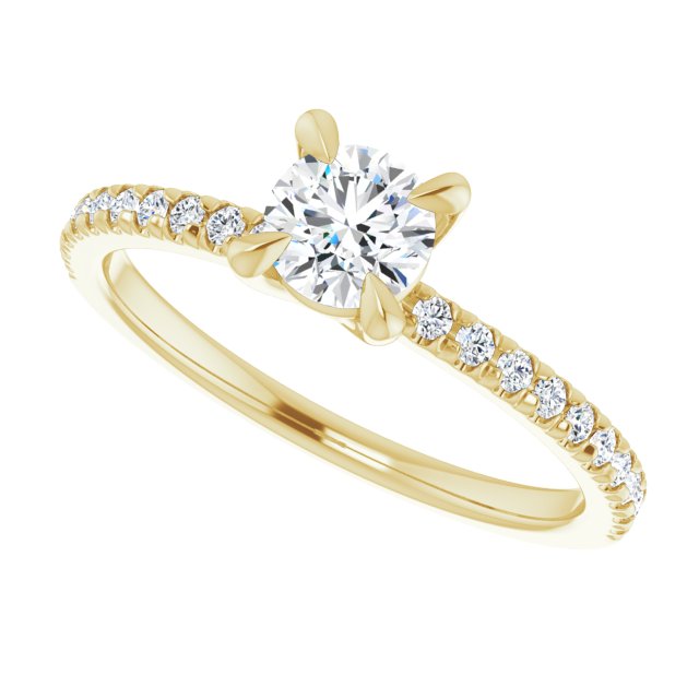 French-Set Engagement Ring
