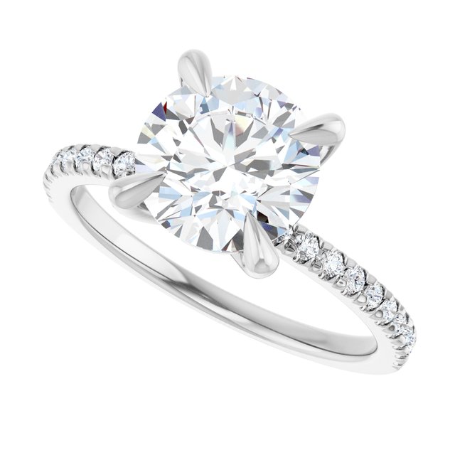 French-Set Engagement Ring