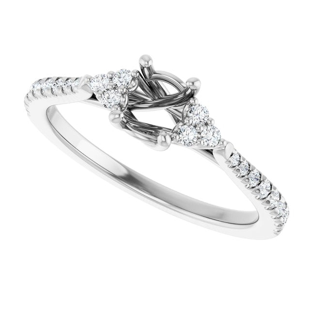 French-Set Engagement Ring