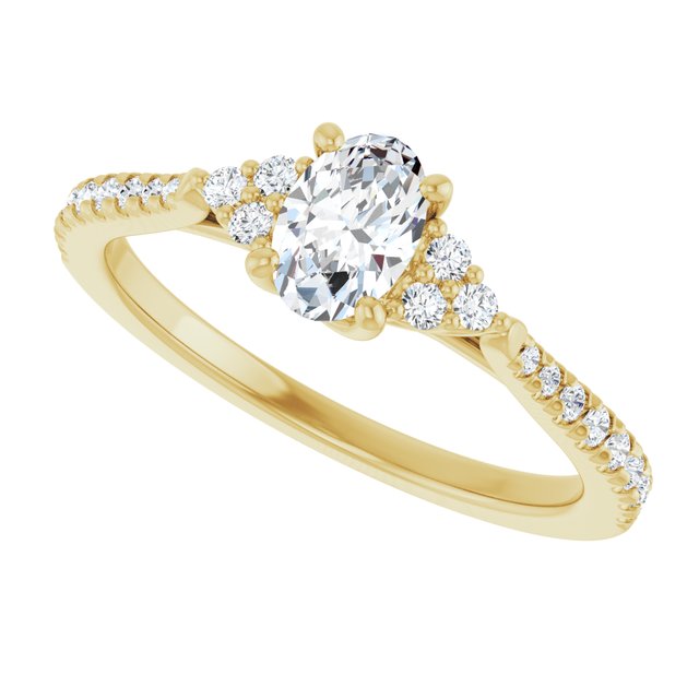 French-Set Engagement Ring